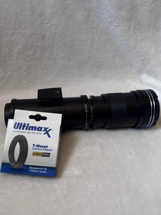 FocusFoto Other - 420-800mm Super Telephoto Zoom Lens w/ T-Mount Adapter Manual Focus Camera Lens